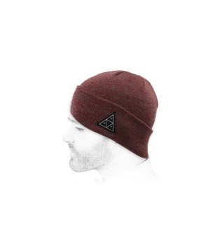 burgundy cuffed beanie Huf Triple Triangle Beanie terra cotta